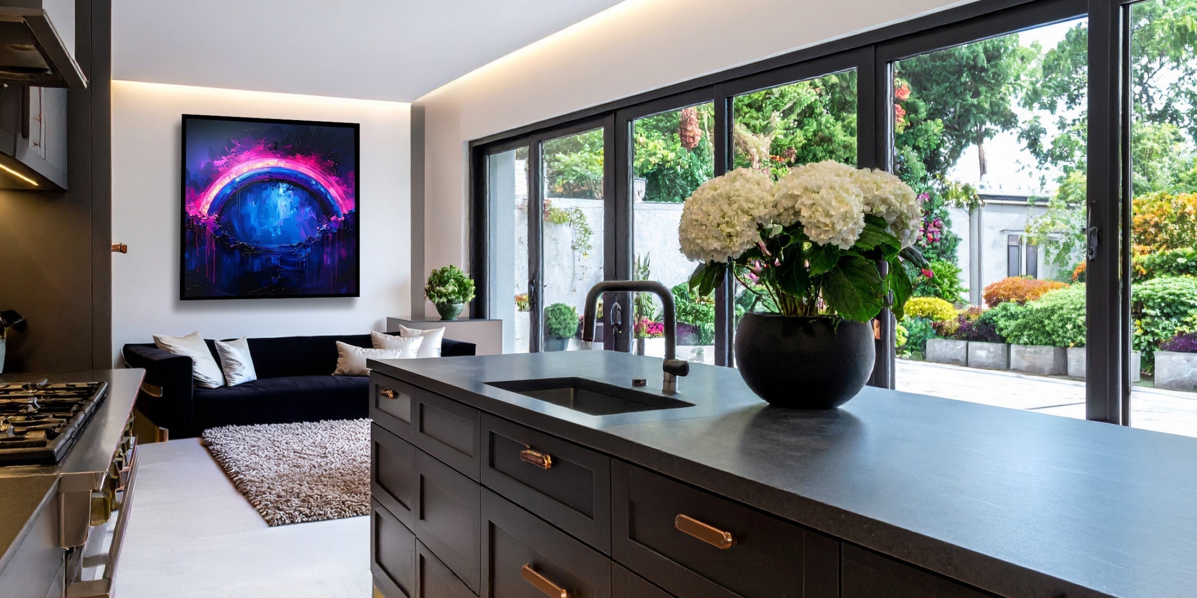 Transforming Interiors with Large Format Framed Canvas Art