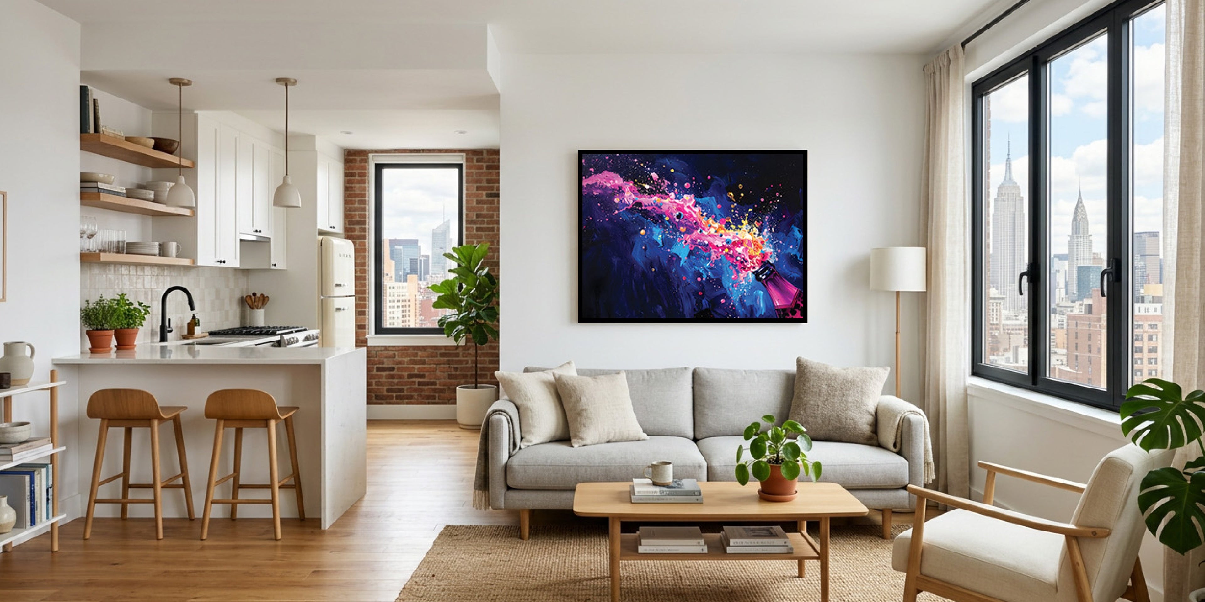 White Walls and Big, Bold, Beautiful Art