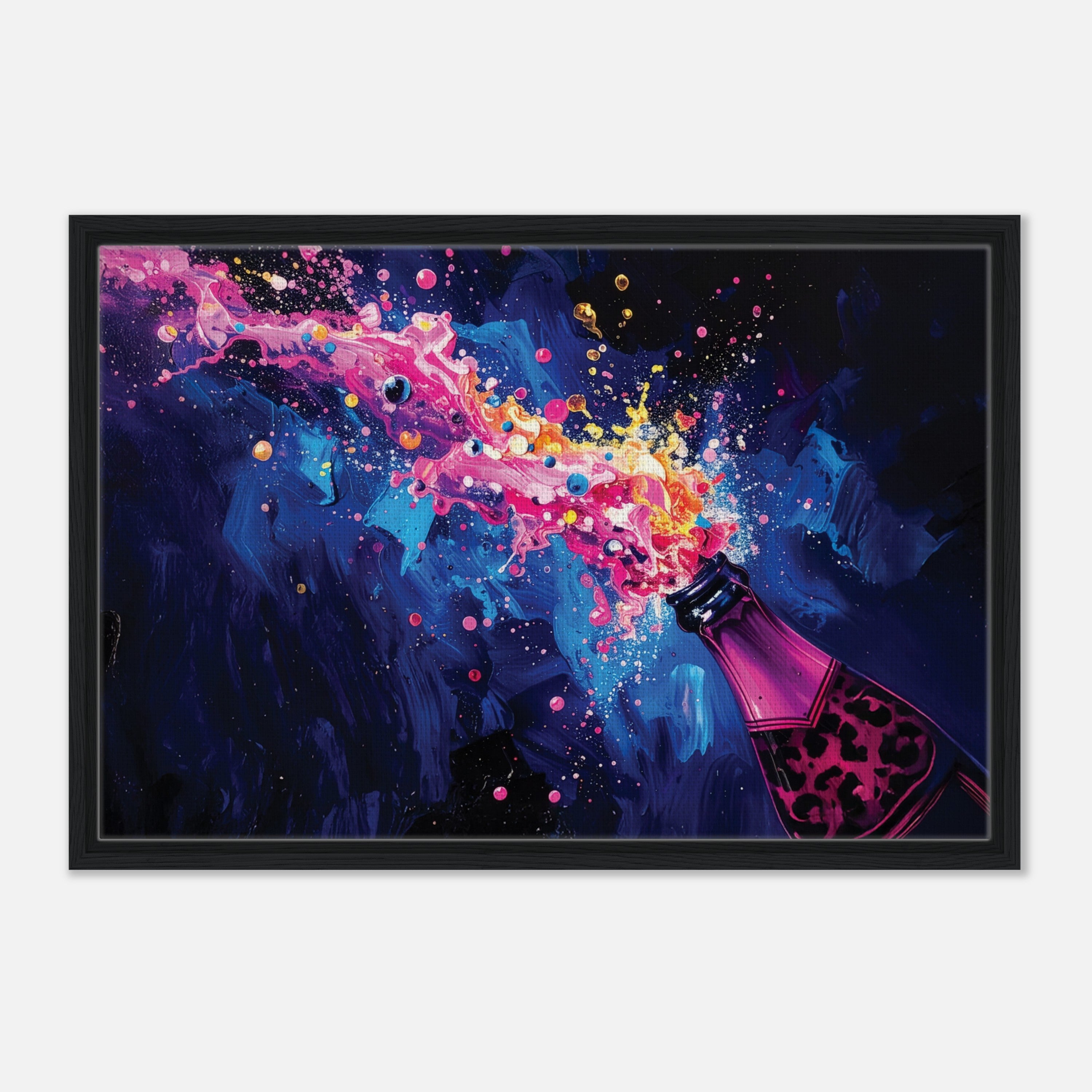 Framed Champagne Canvas Print