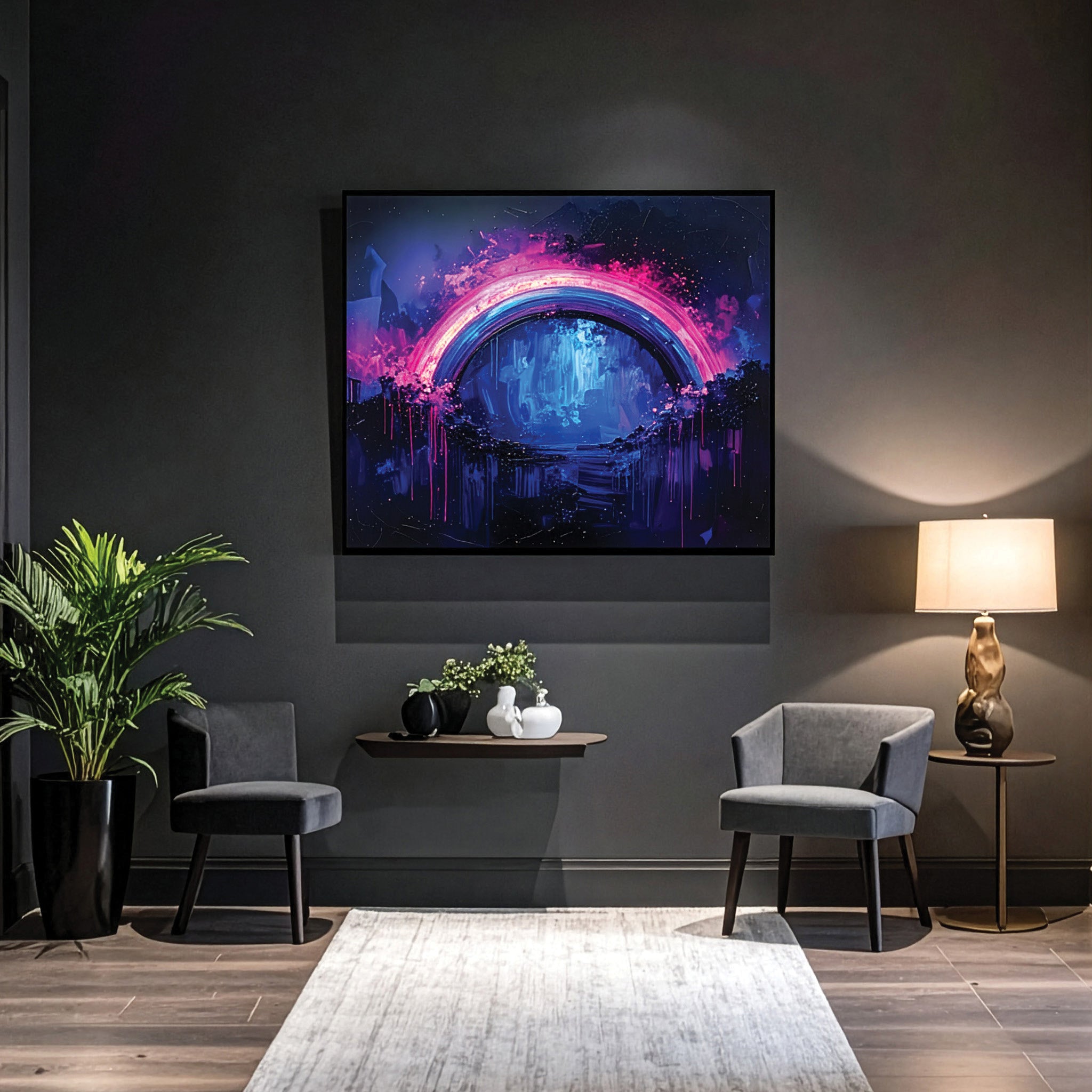 Framed Rainbow Canvas Print - 'Still with you'