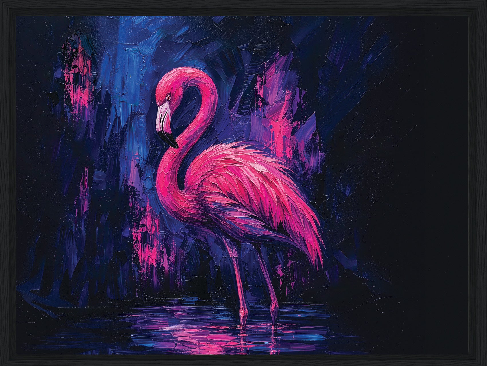 Framed Flamingo Canvas Print