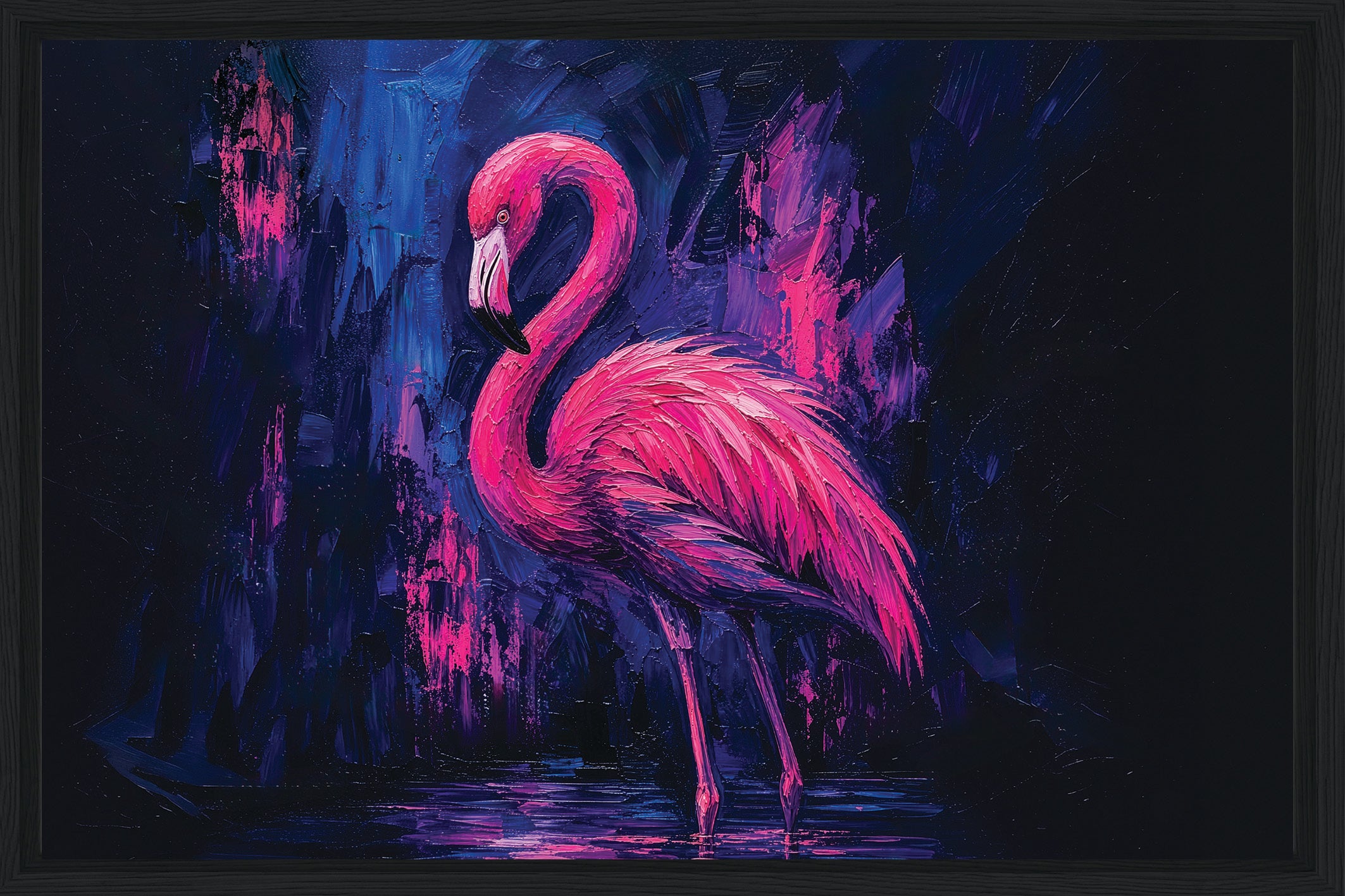Framed Flamingo Canvas Print