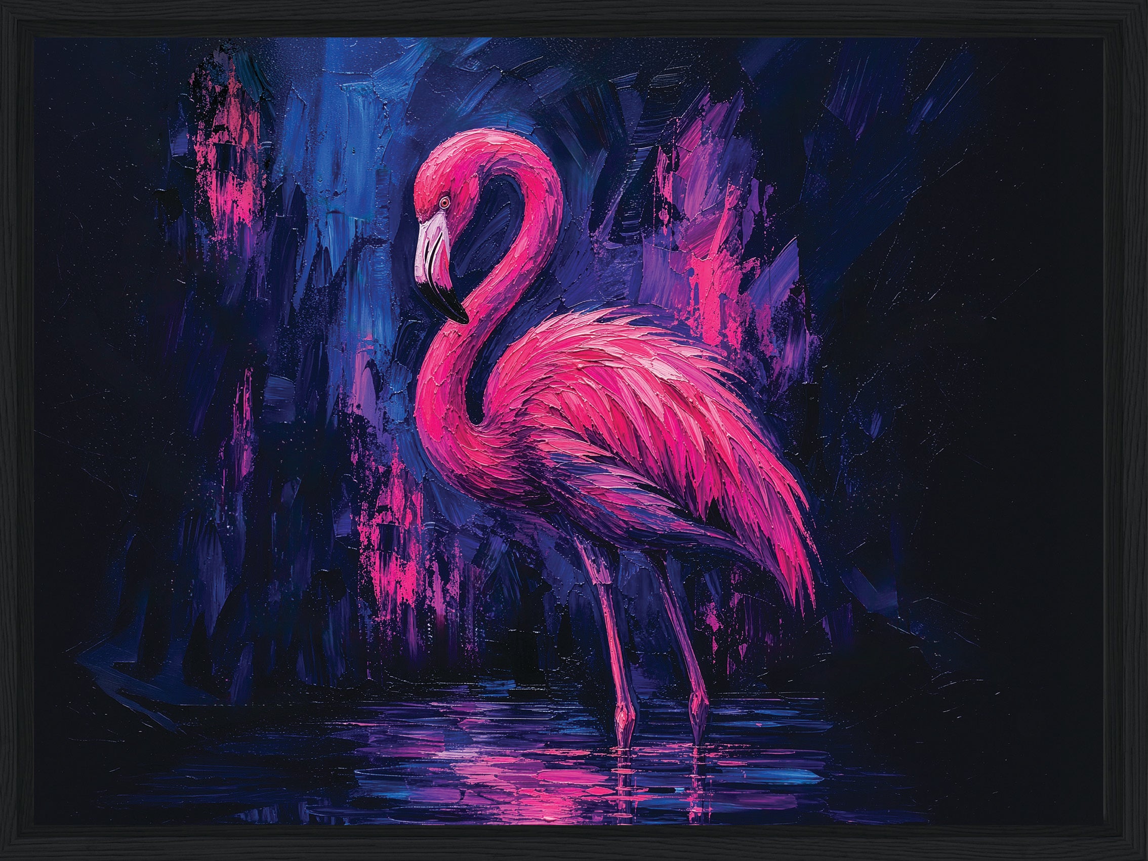 Framed Flamingo Canvas Print