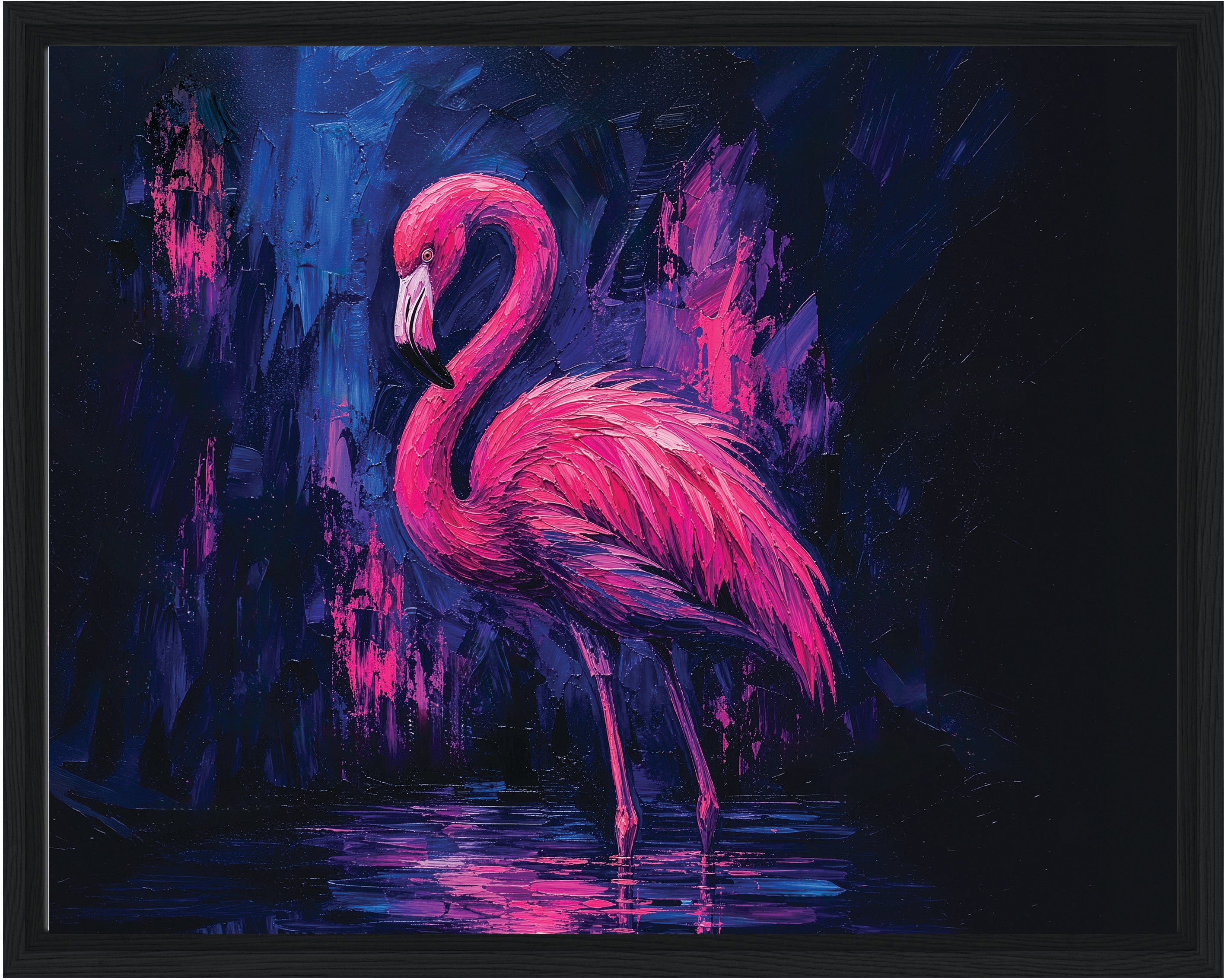 Framed Flamingo Canvas Print