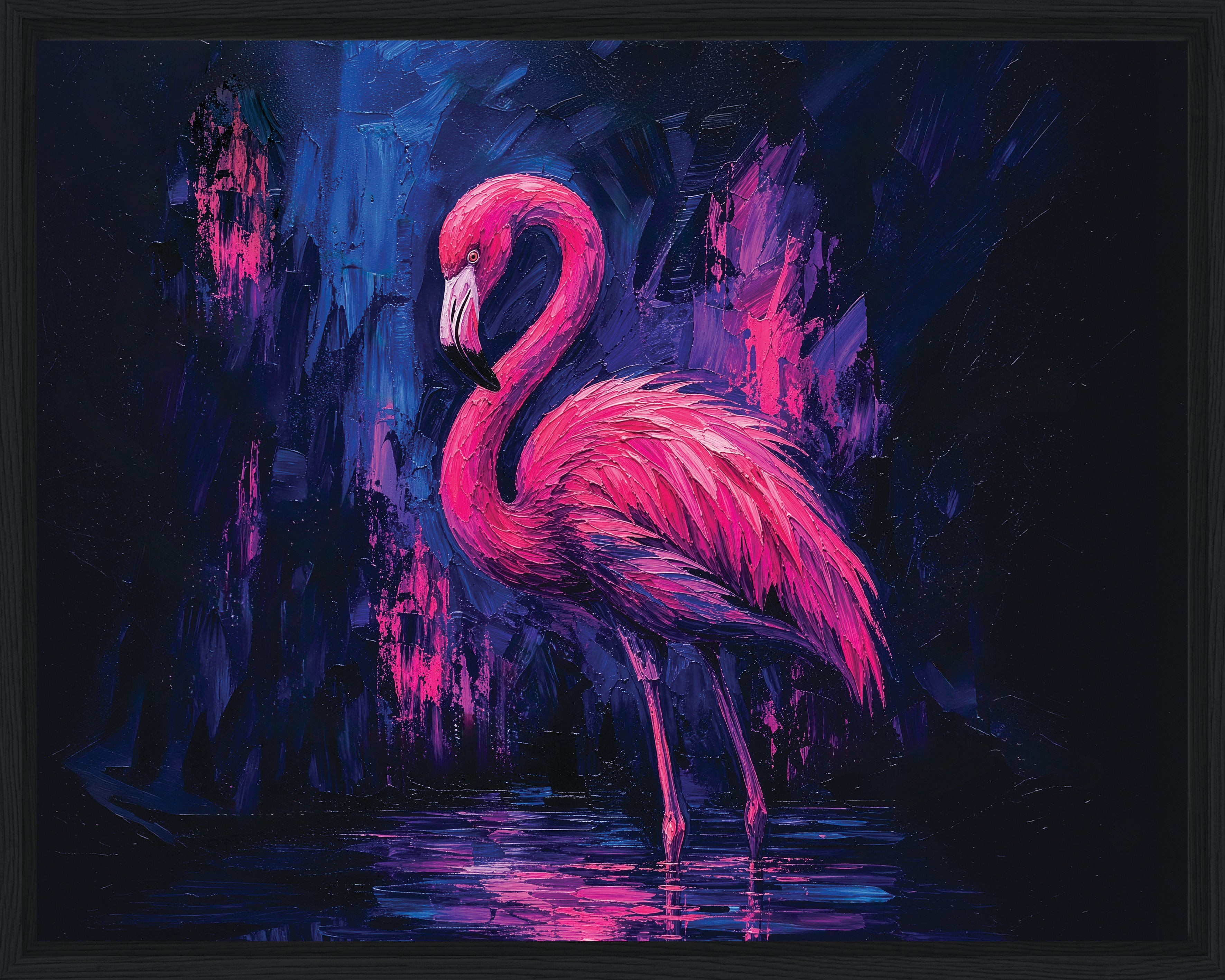 Framed Flamingo Canvas Print