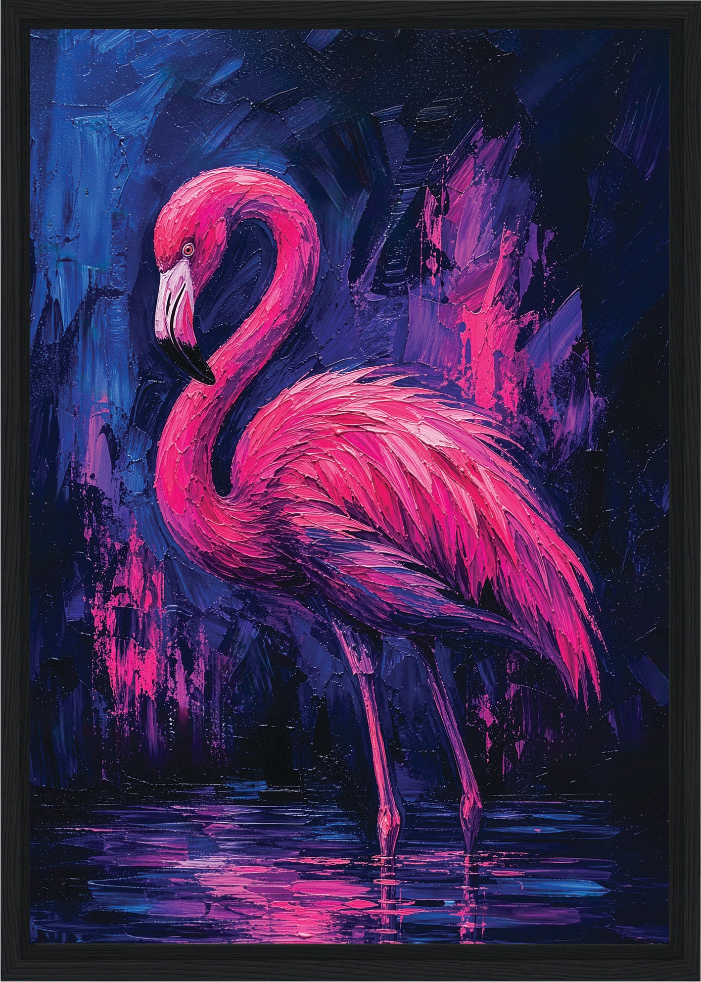 Framed Flamingo Canvas Print