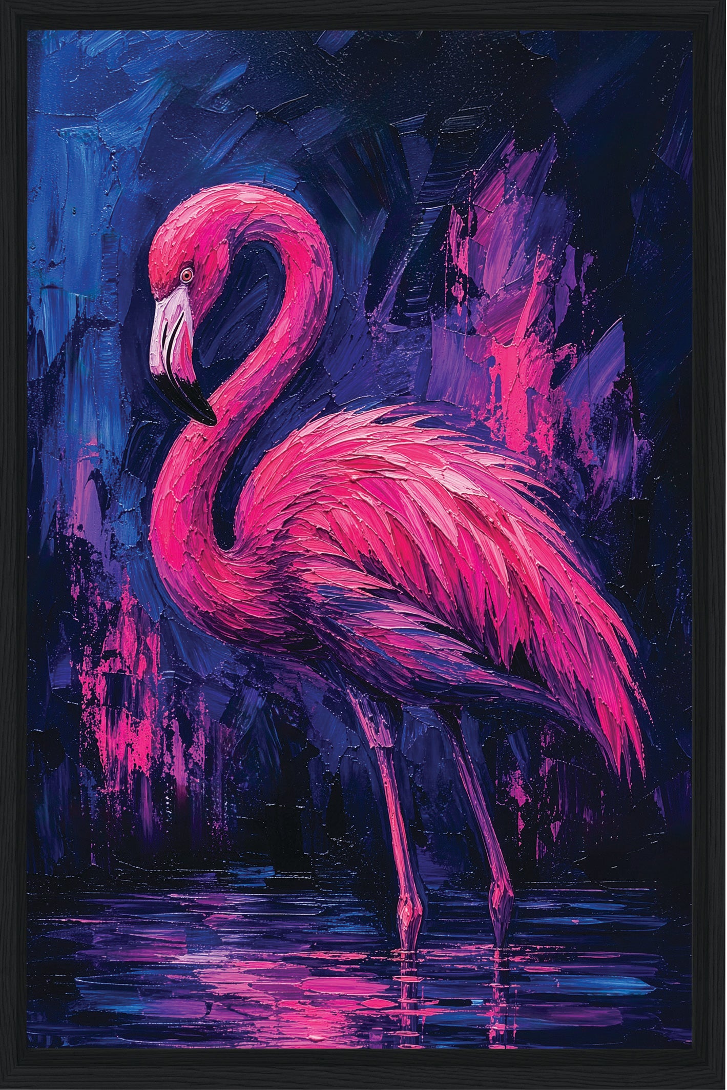 Framed Flamingo Canvas Print