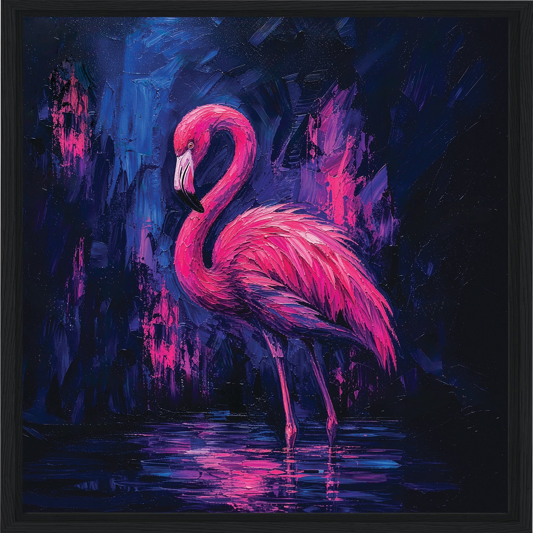 Framed Flamingo Canvas Print