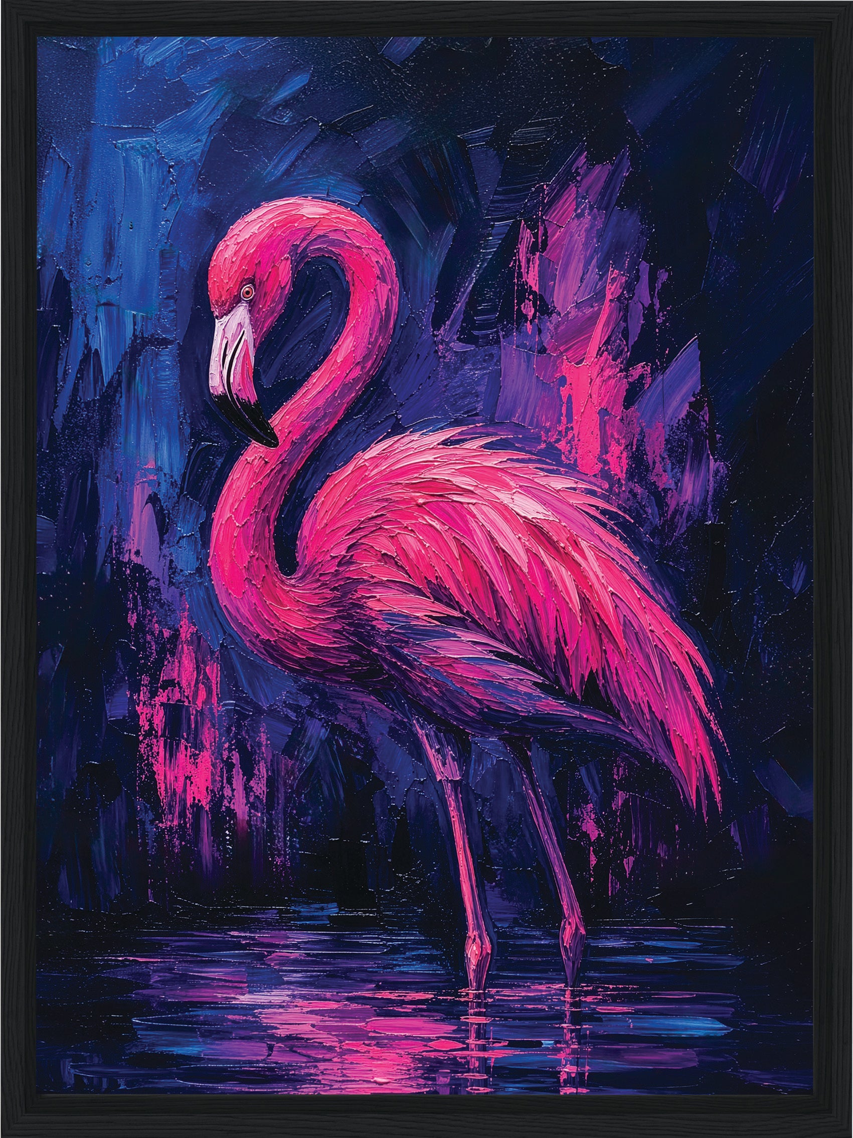 Framed Flamingo Canvas Print