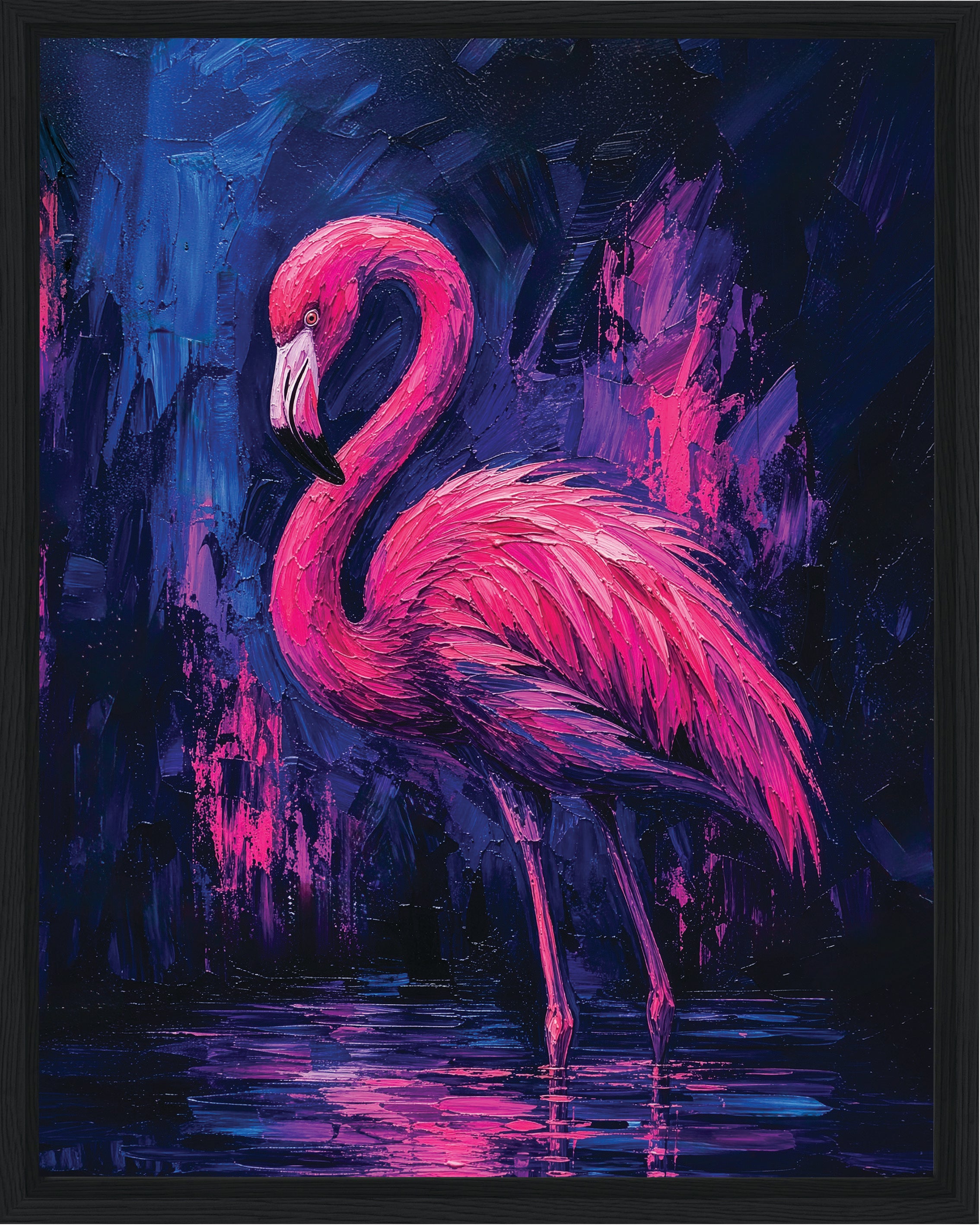 Framed Flamingo Canvas Print