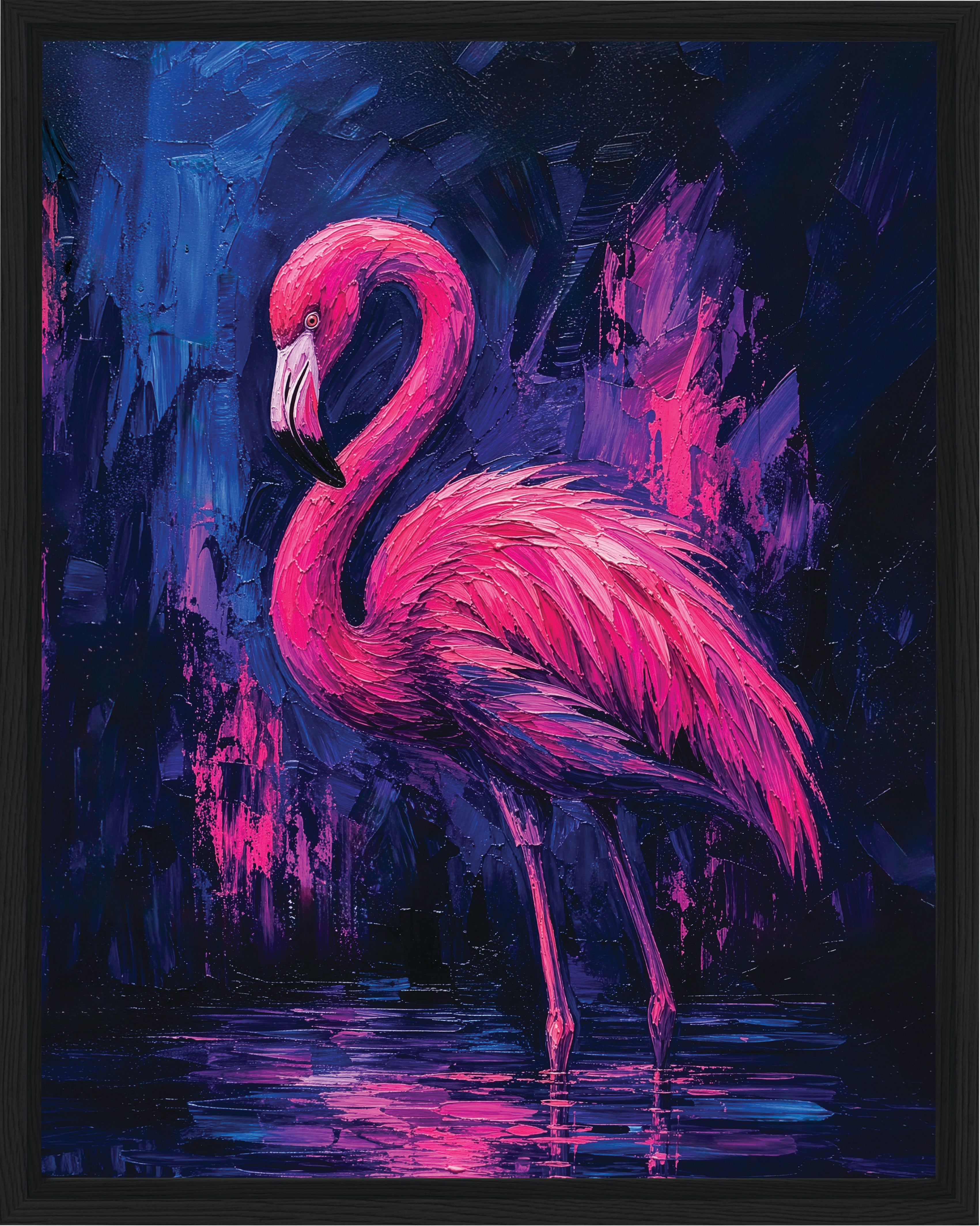 Framed Flamingo Canvas Print