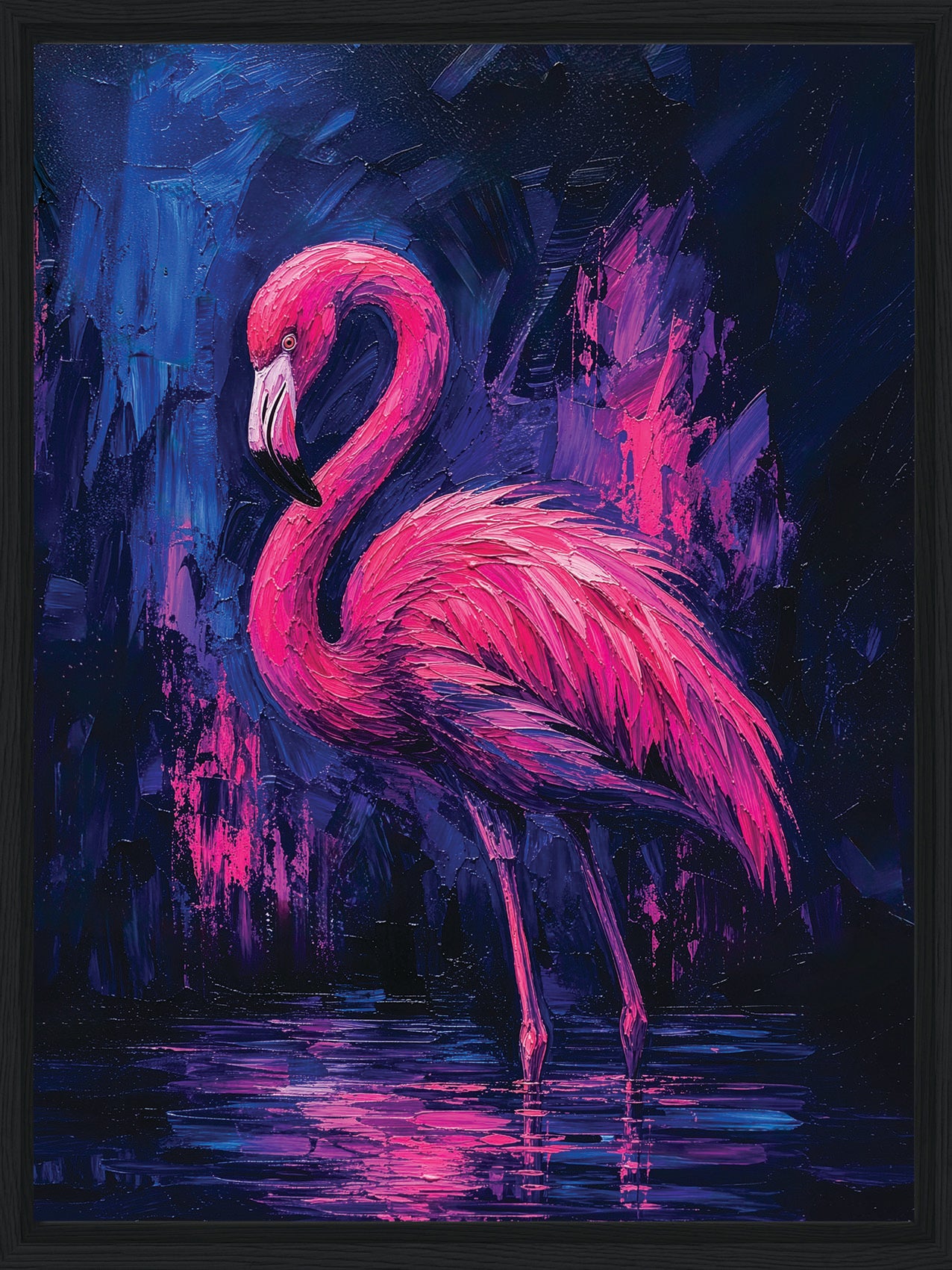 Framed Flamingo Canvas Print
