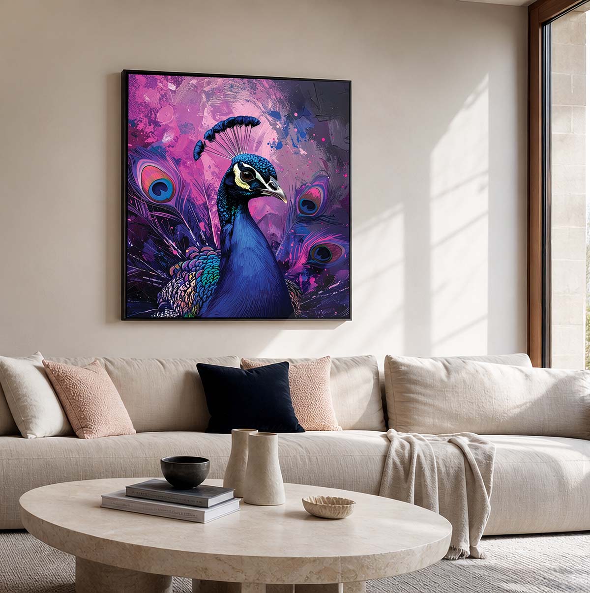 Framed Pierre Peacock Canvas Print