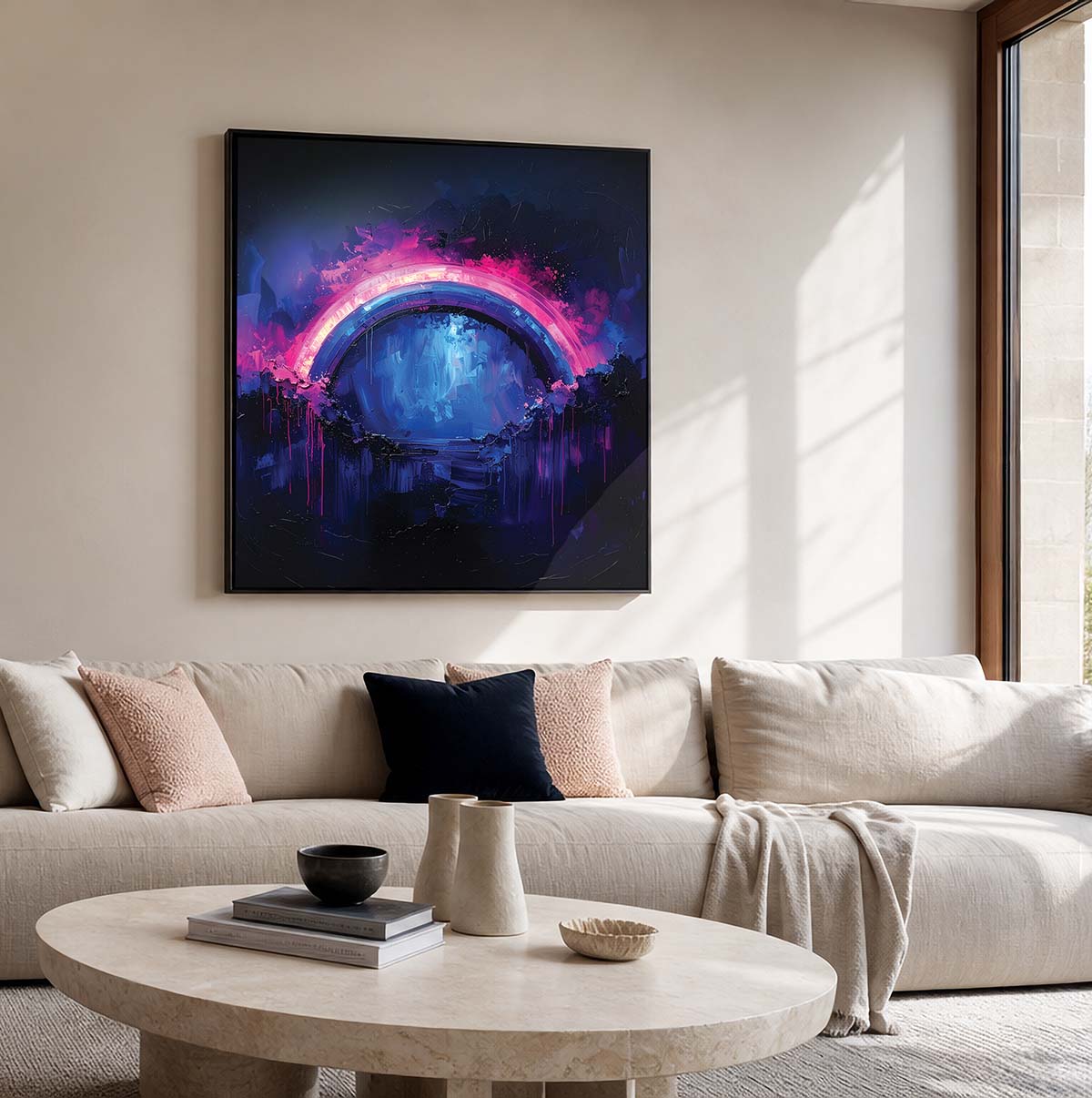 Framed Rainbow Canvas Print - 'Still with you'