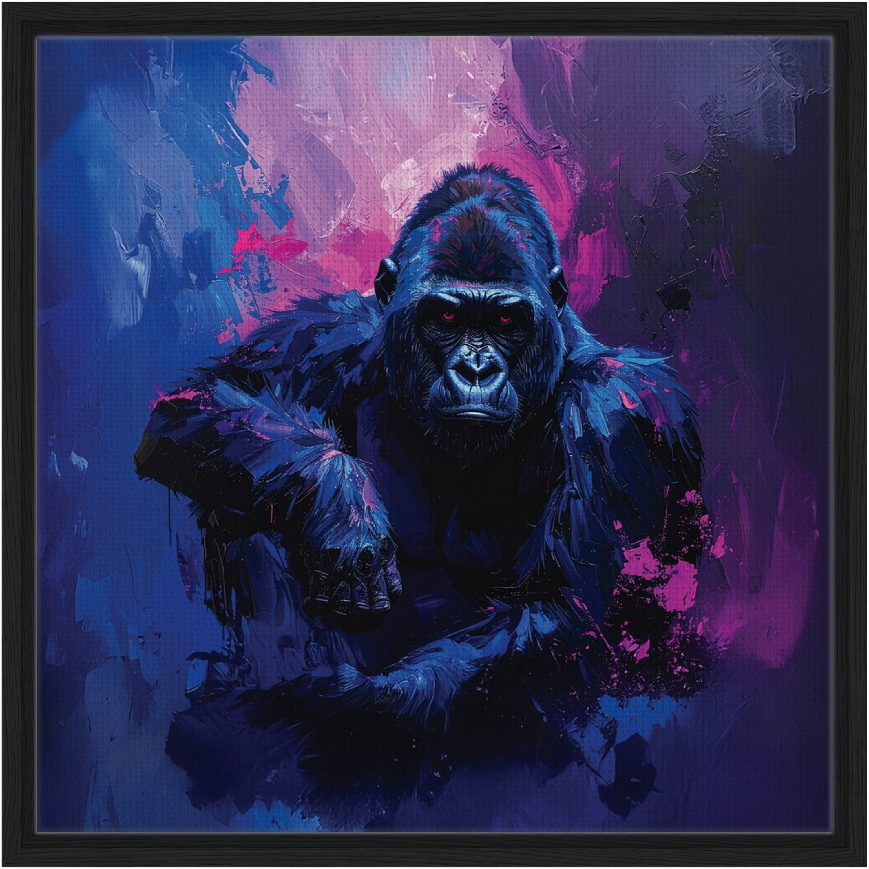 Framed Gorilla Canvas Print - Dante