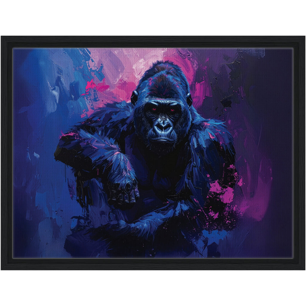 Framed Gorilla Canvas Print - Dante