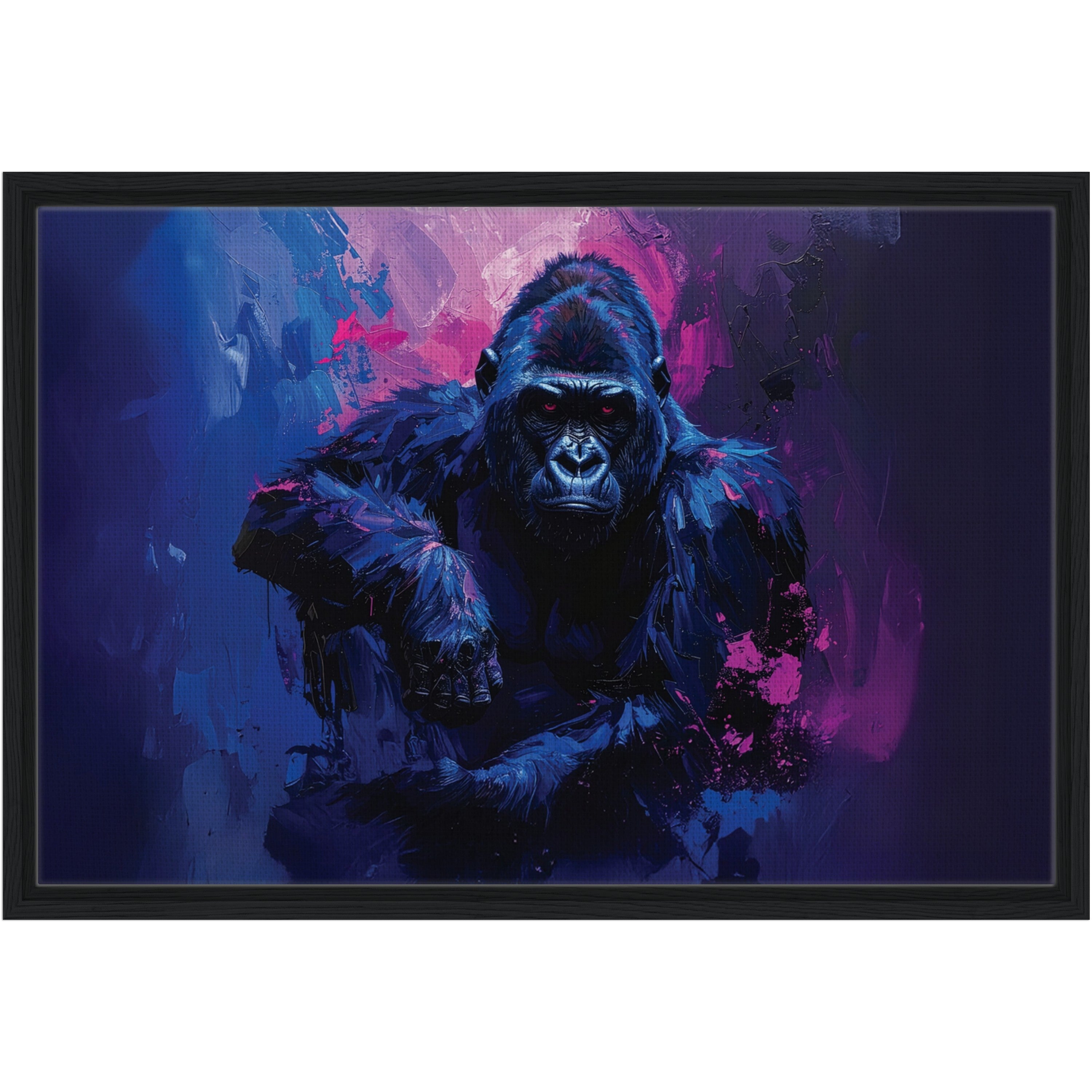 Framed Gorilla Canvas Print - Dante