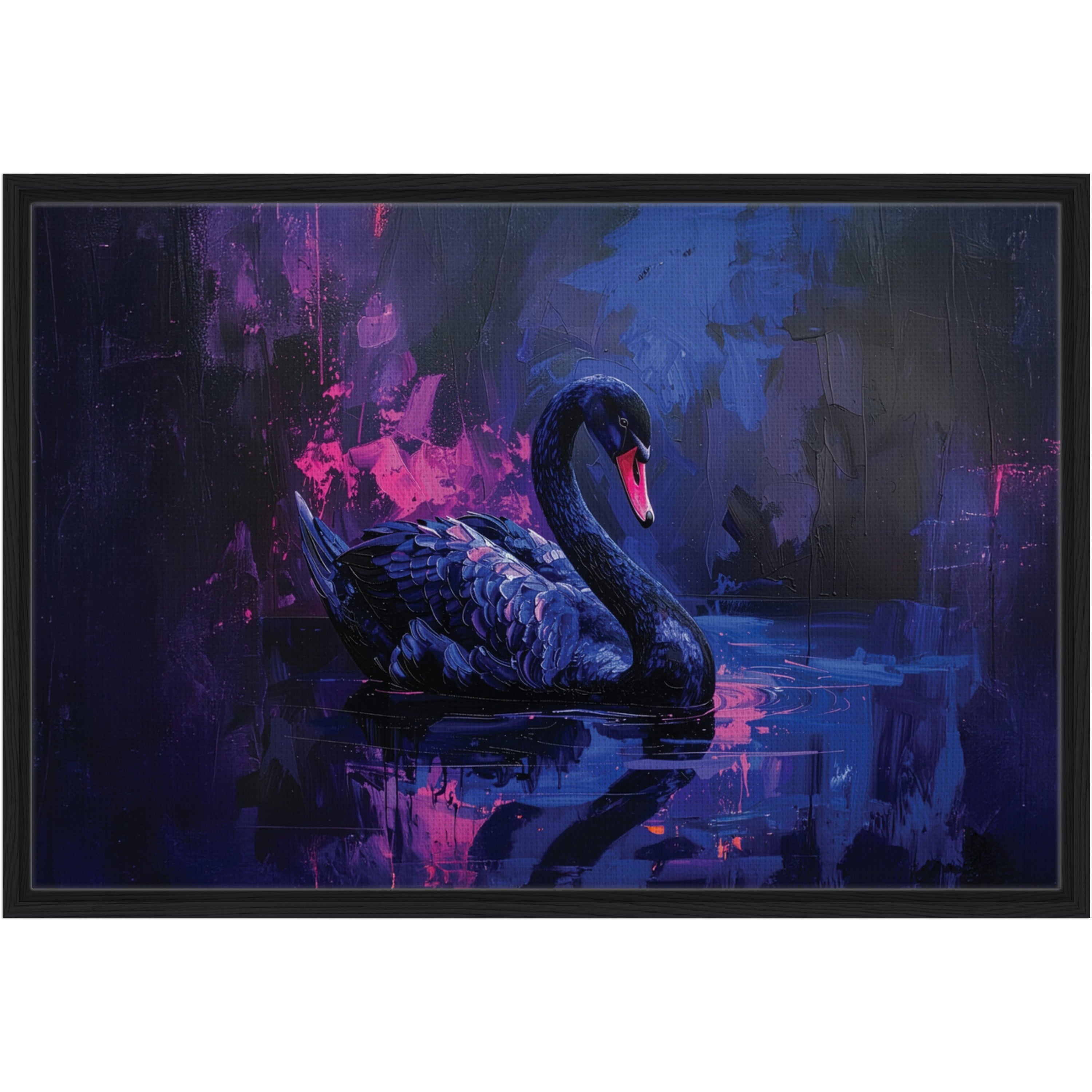Framed Swan Canvas Print 'Anastasia'