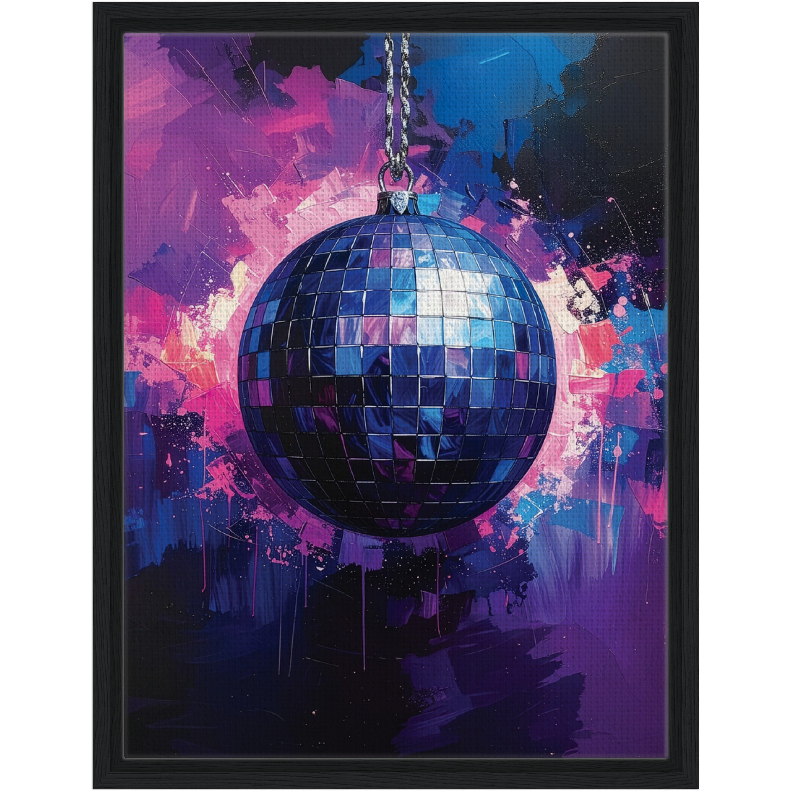 Discoball with colorful abstract background