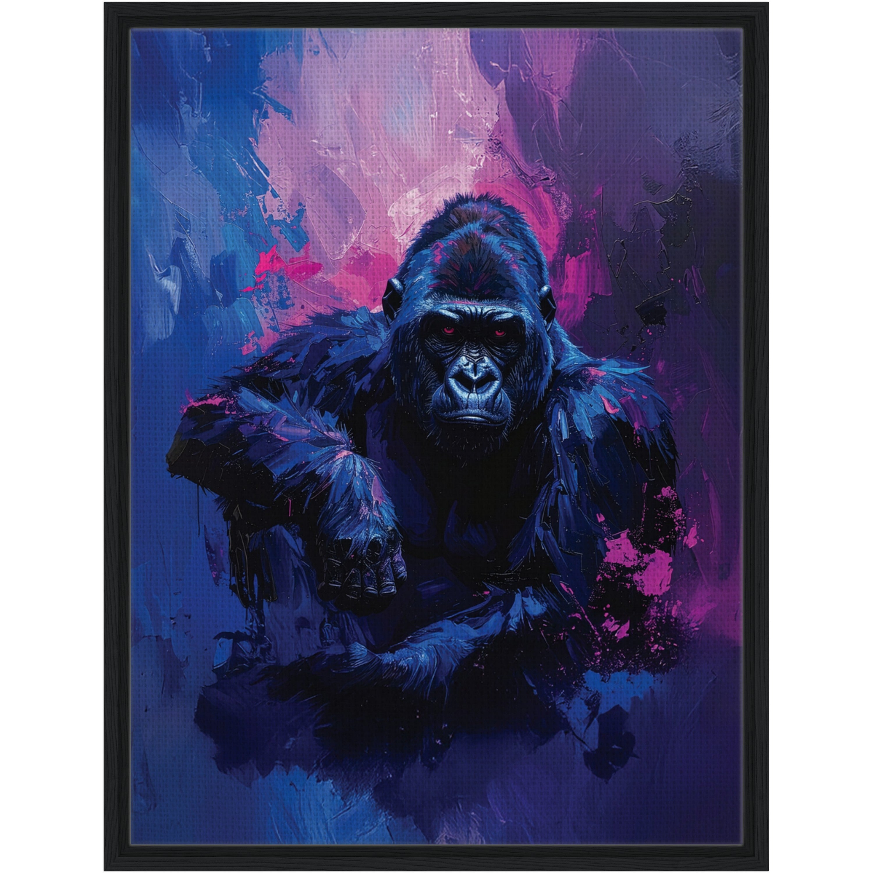 Framed Gorilla Canvas Print - Dante