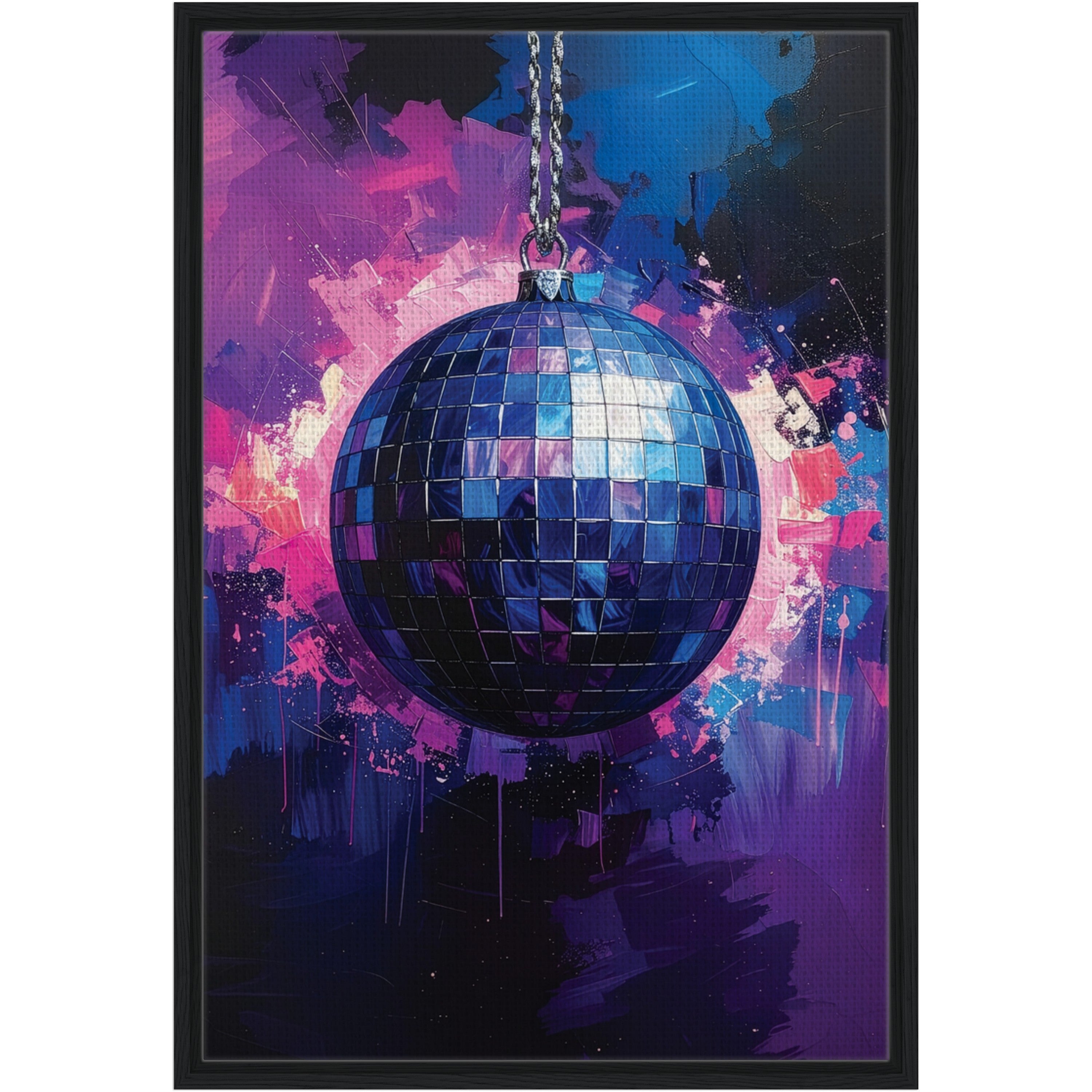 Discoball with a colorful abstract background