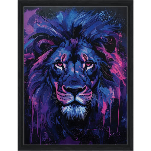 Horizontal Colourful Lion Canvas