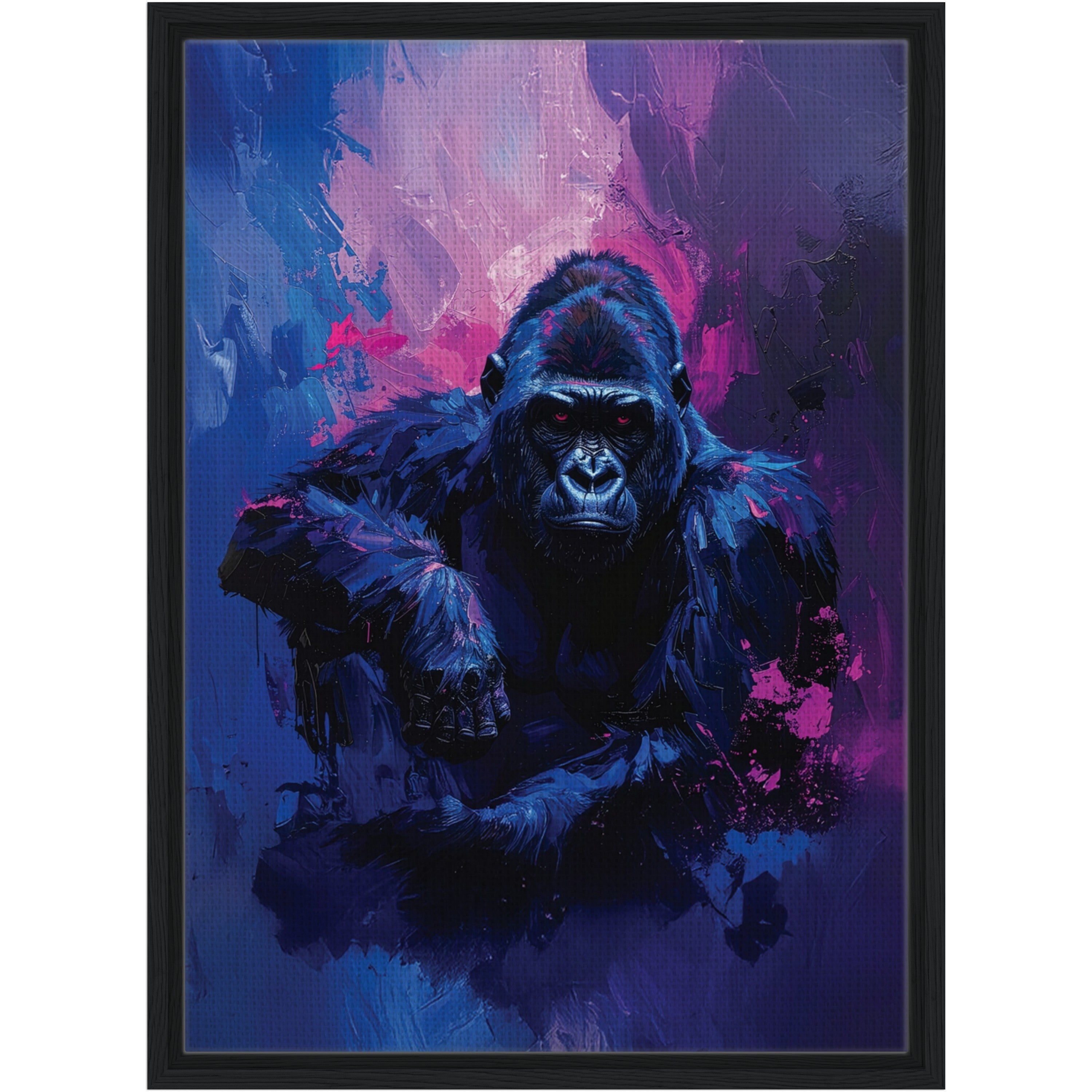 Framed Gorilla Canvas Print - Dante