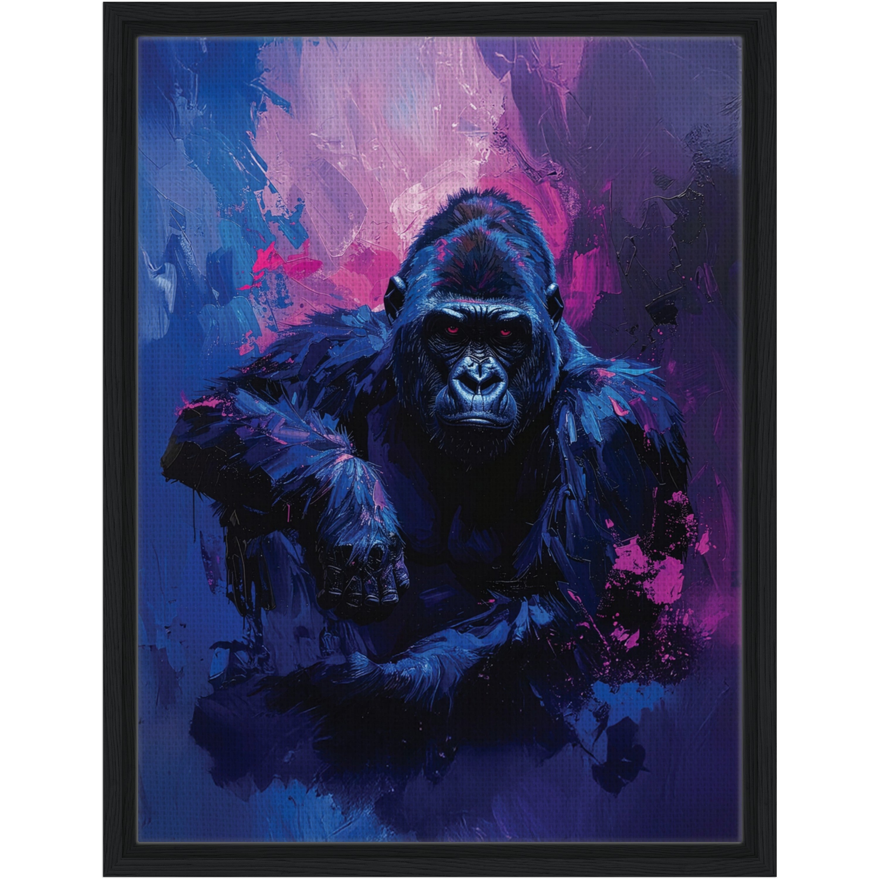 Framed Gorilla Canvas Print - Dante