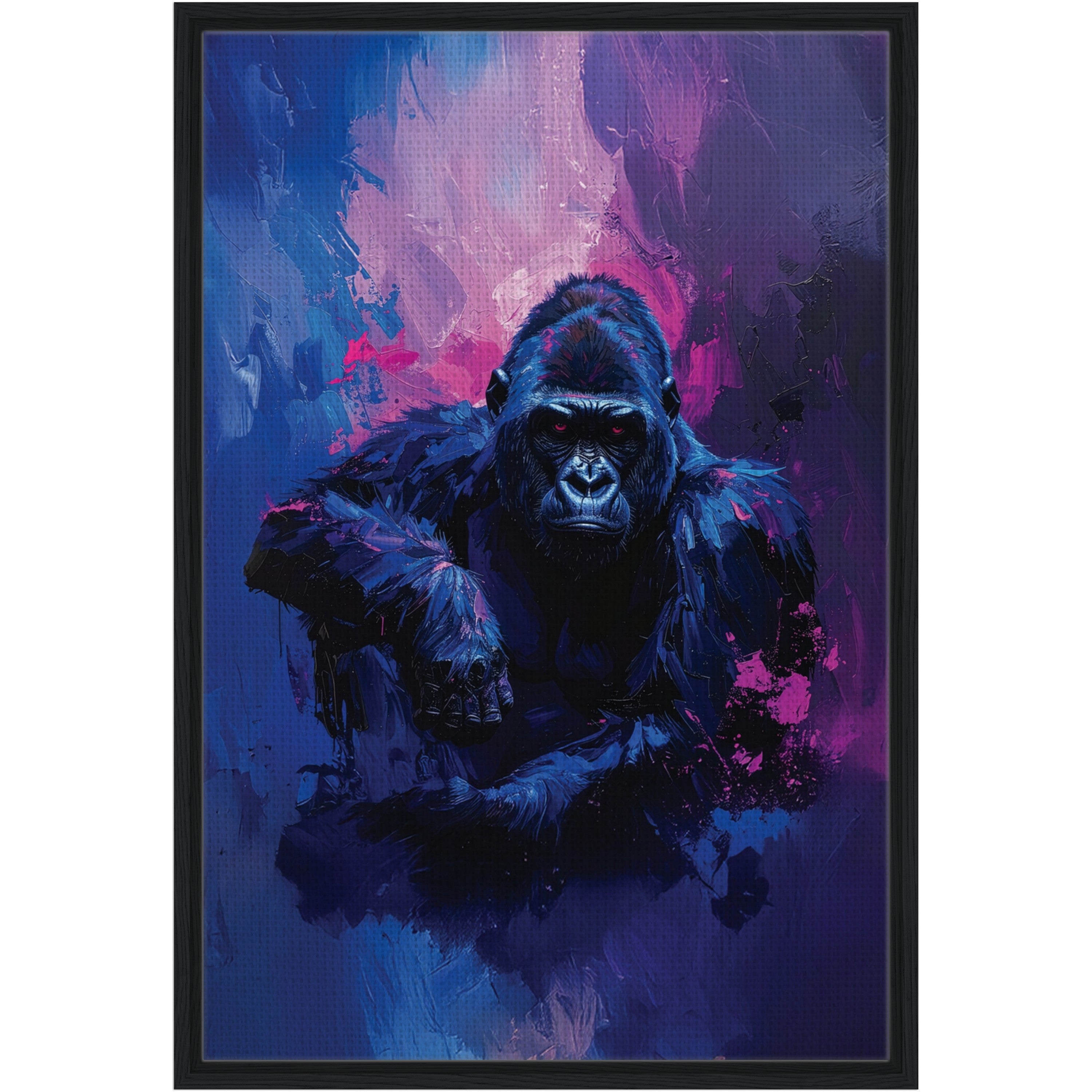 Framed Gorilla Canvas Print - Dante