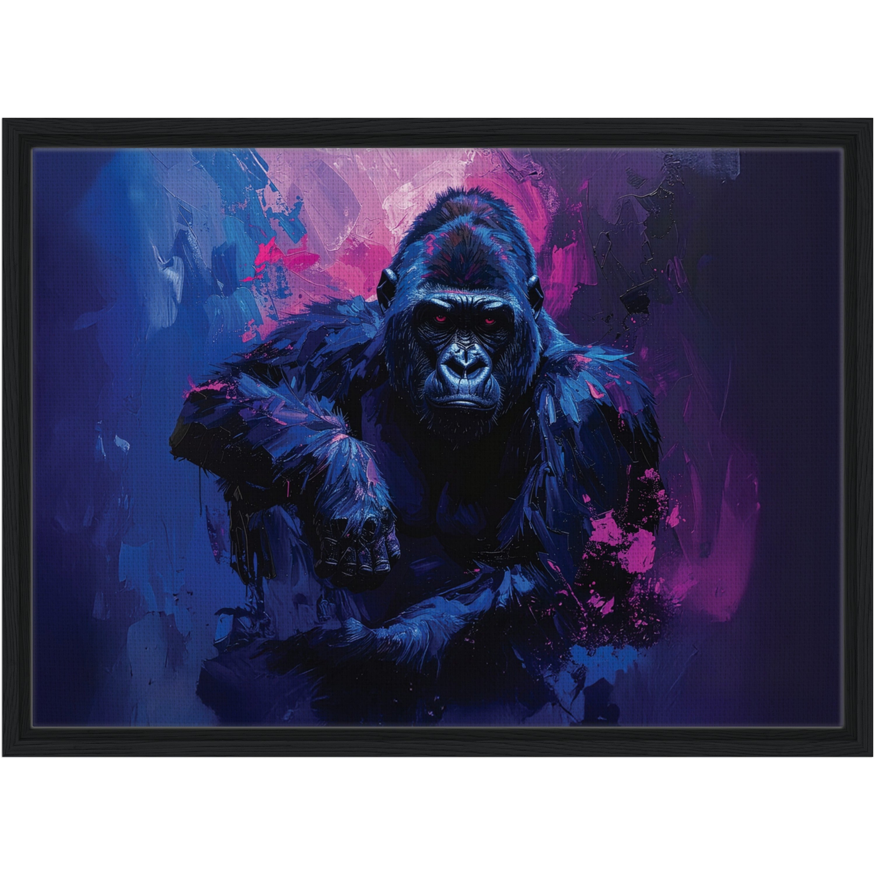 Framed Gorilla Canvas Print - Dante