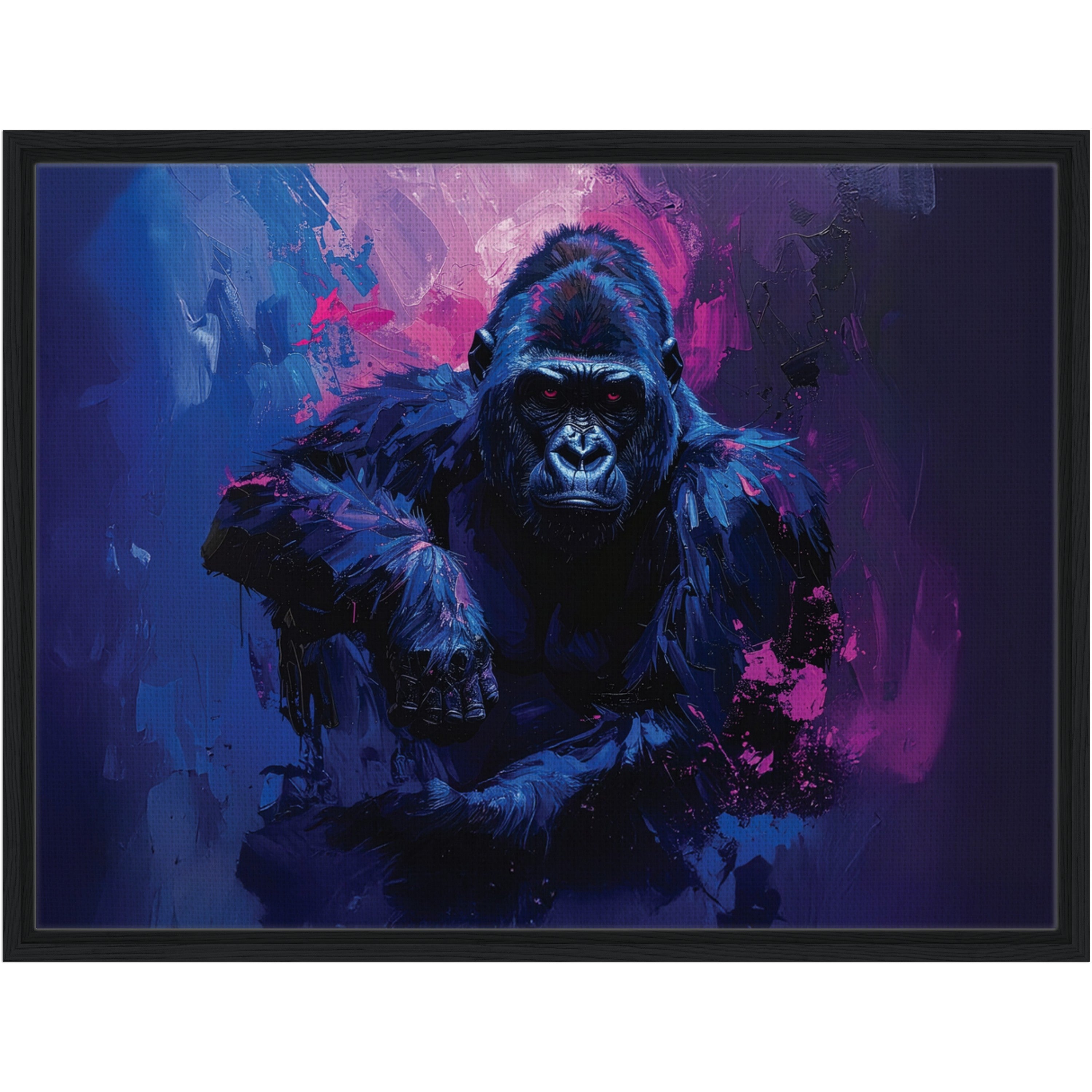 Framed Gorilla Canvas Print - Dante