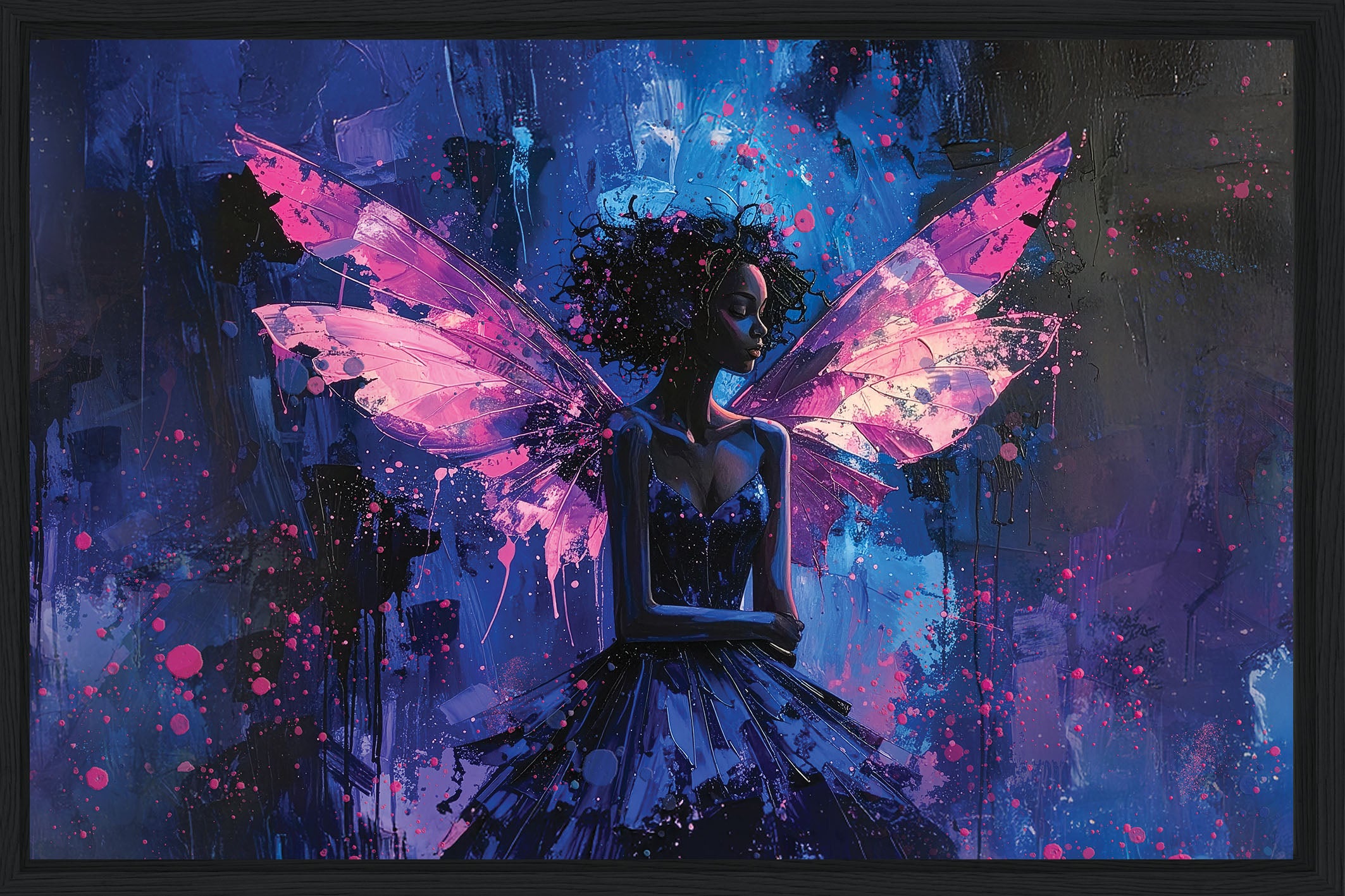 Mystical fairy art framed canvas